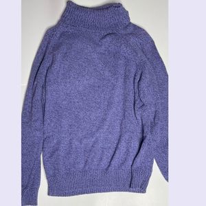 Purple turtleneck sweater
